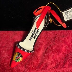 NHL Chicago Blackhawks HIGH HEELED SHOE Ornament, NEW